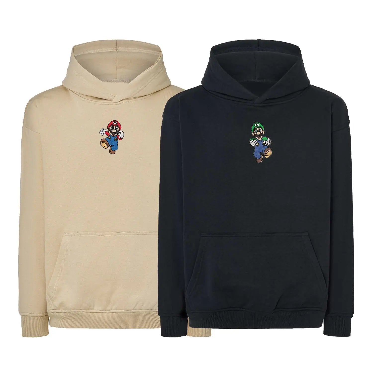 Zestaw 2 bluz oversize „Mario & Luigi”  maczi & maczi Haft z radości