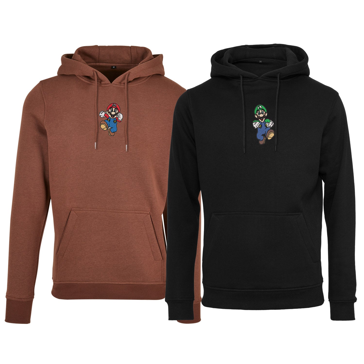 Zestaw 2 bluz z kapturem z haftem „Mario & Luigi”  maczi & maczi