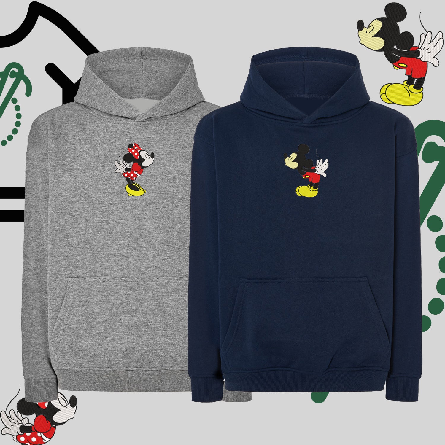 Zestaw 2 bluz oversize z haftem „MICKEY MOUSE”  maczi & maczi