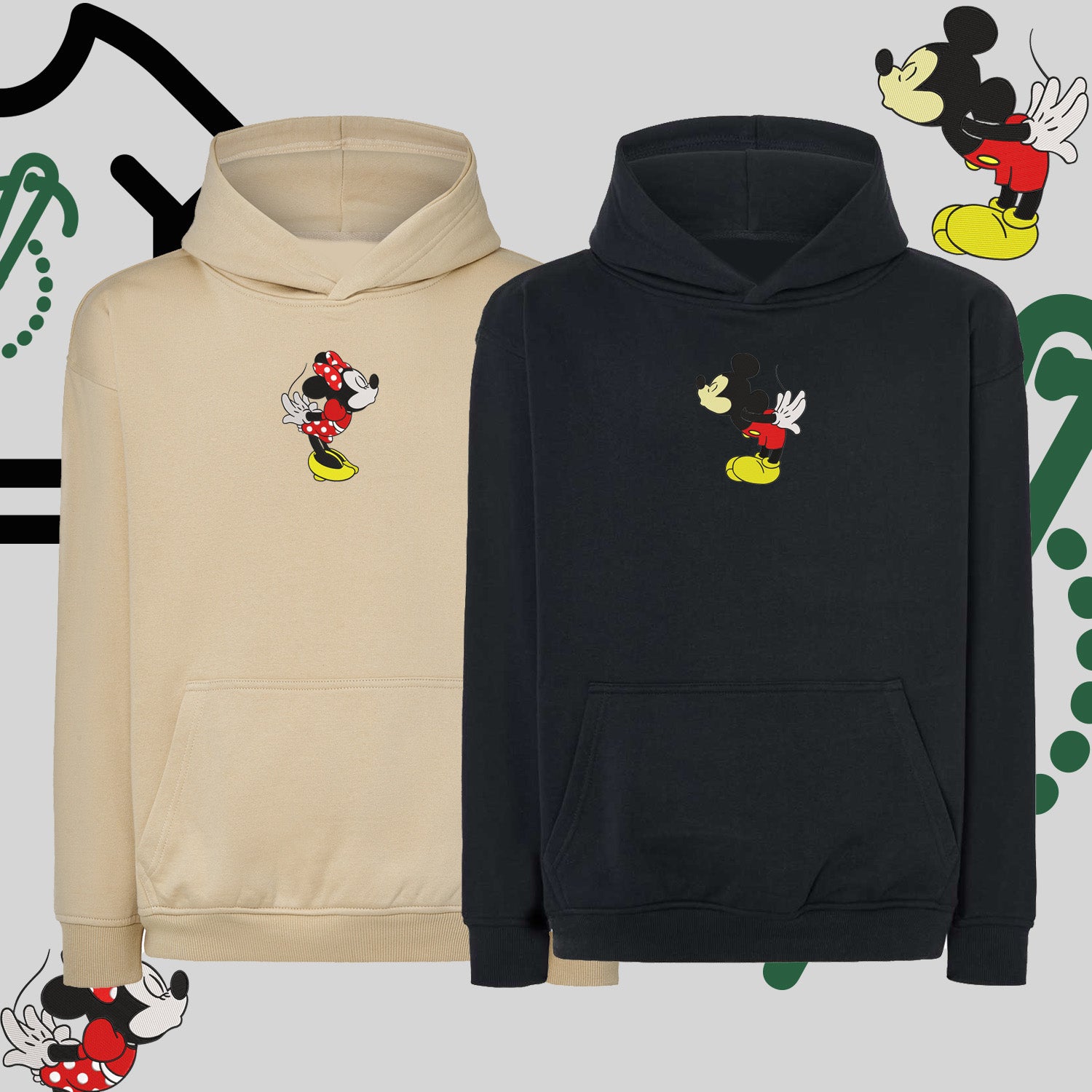 Zestaw 2 bluz oversize z haftem „MICKEY MOUSE”  maczi & maczi