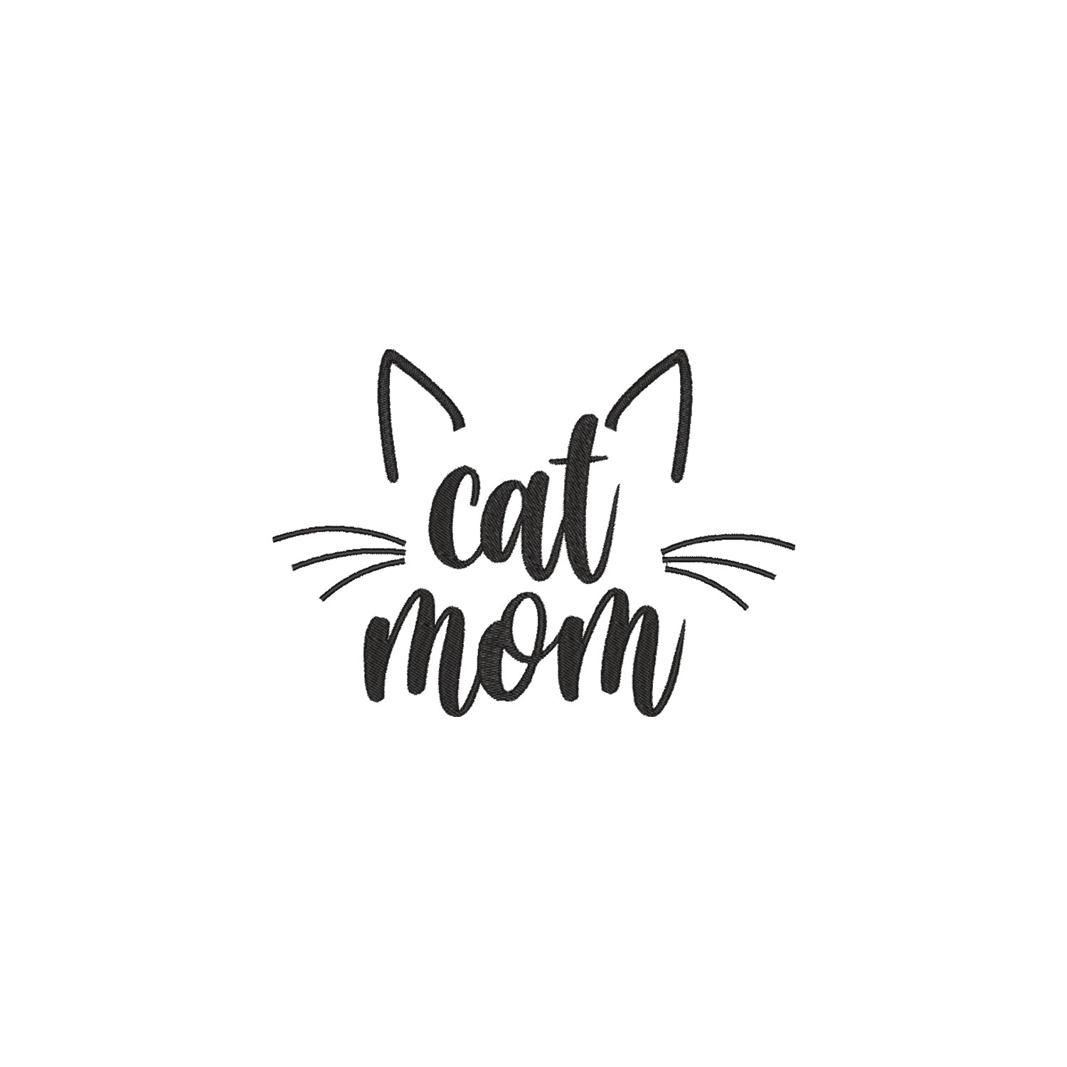 Koszulka Cat Mom – Haft komputerowy | Damska, Unisex, Oversize Haft z radości - nadruki i haft na odzieży Warszawa