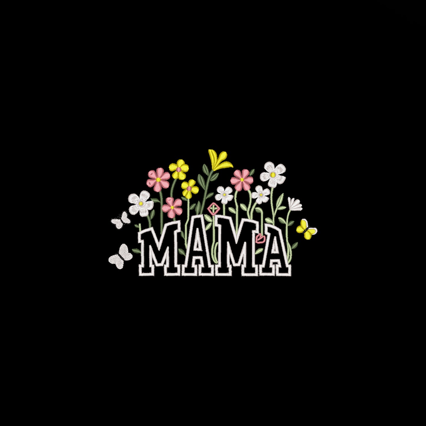 Bluza z haftem Floral Mama 3 – kolorowy kwiatowy wzór dla mamy Haft z radości - nadruki i haft na odzieży Warszawa