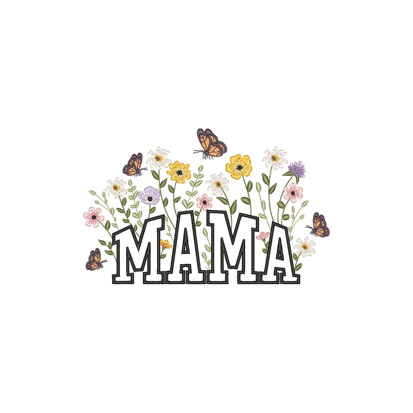 Bluza z haftem Floral Mama – kwiatowy wzór dla wyjątkowej mamy Haft z radości - nadruki i haft na odzieży Warszawa