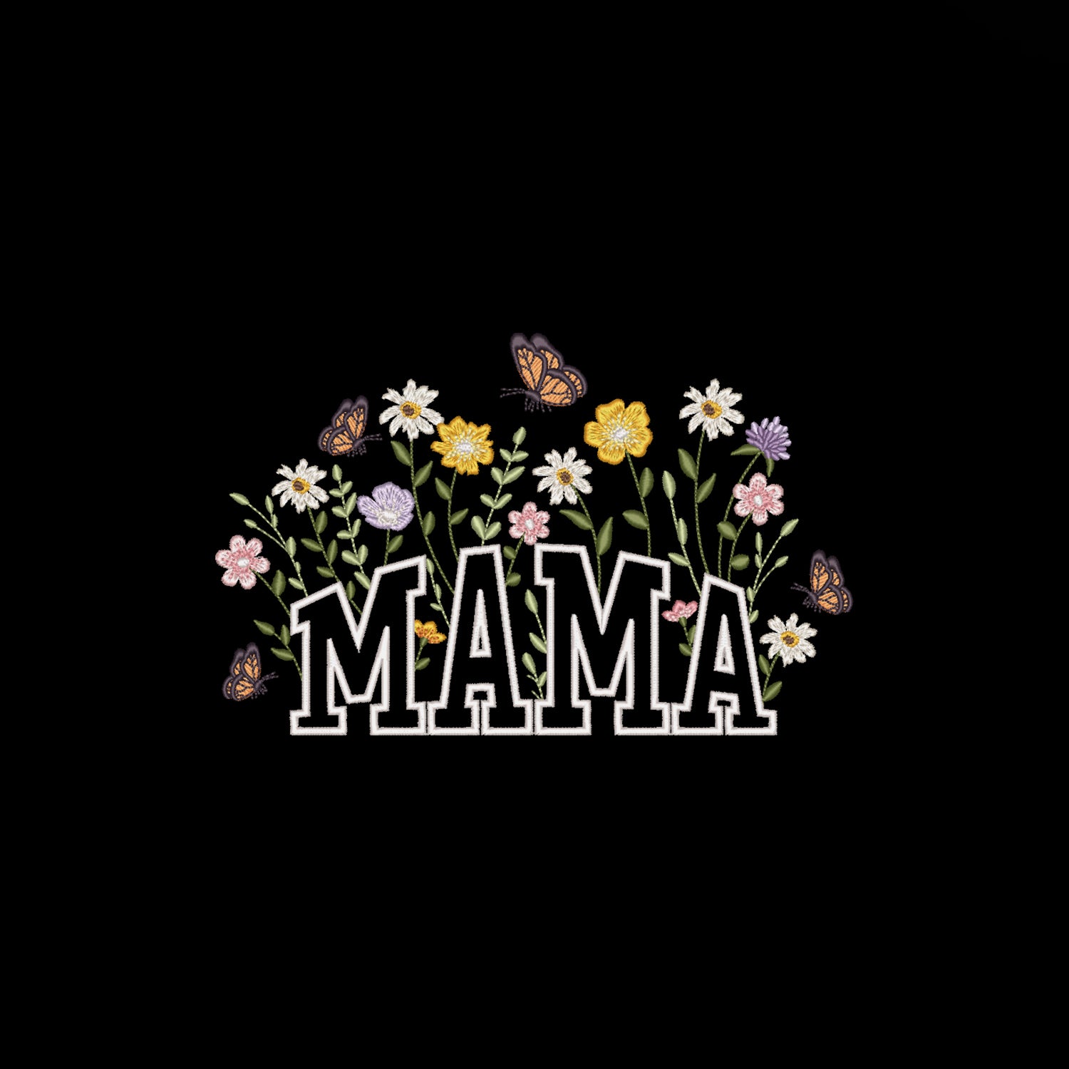 Bluza z haftem Floral Mama – kwiatowy wzór dla wyjątkowej mamy Haft z radości - nadruki i haft na odzieży Warszawa