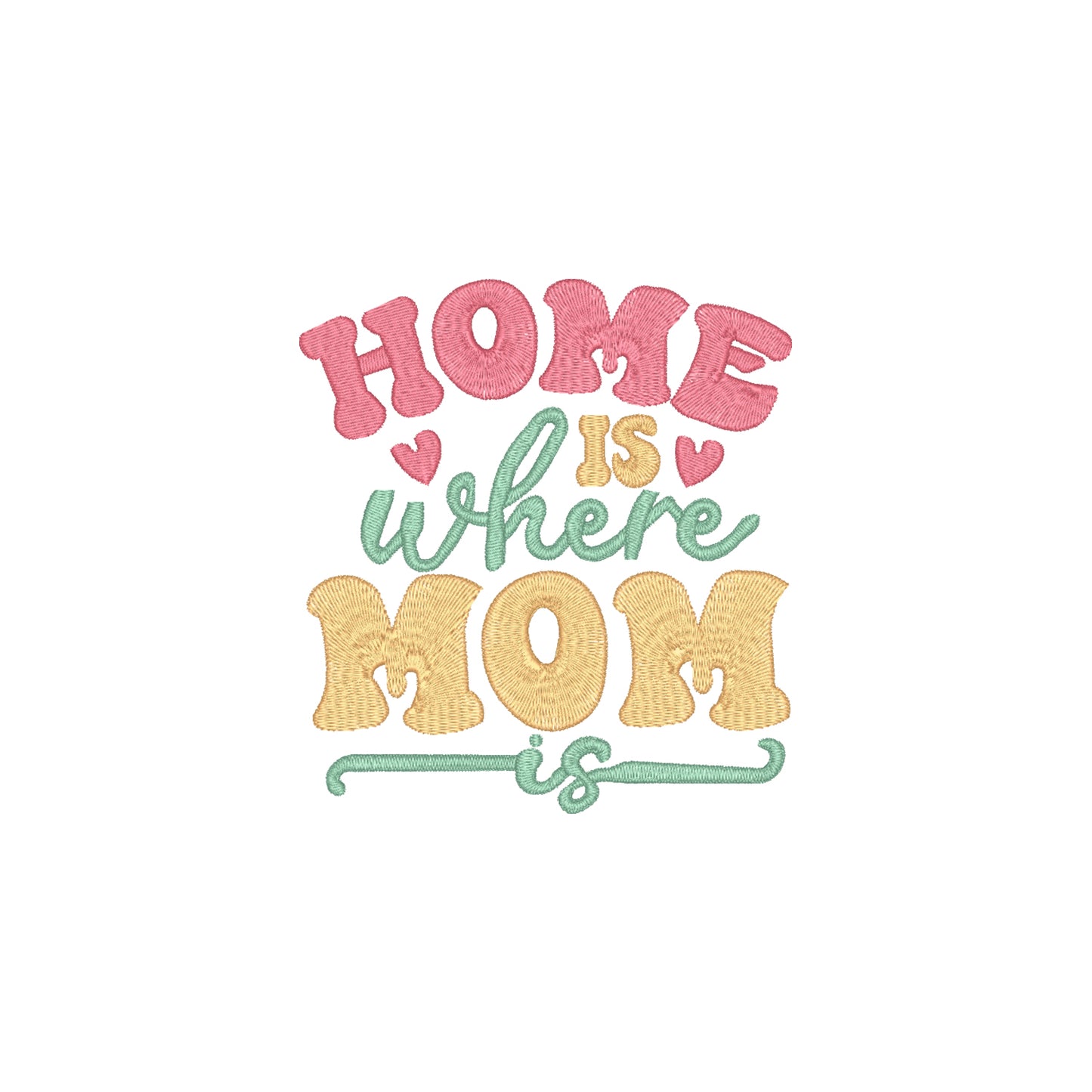 Bluza z haftem Home is Where Mom is – wyjątkowy wzór pełen ciepła Haft z radości - nadruki i haft na odzieży Warszawa