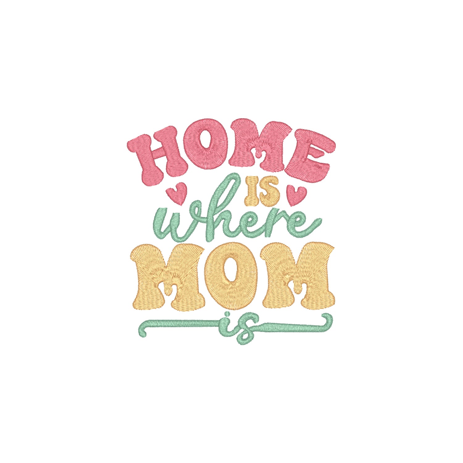 Koszulka Home is Where Mom is – Haft komputerowy | Damska, Unisex, Oversize Haft z radości - nadruki i haft na odzieży Warszawa