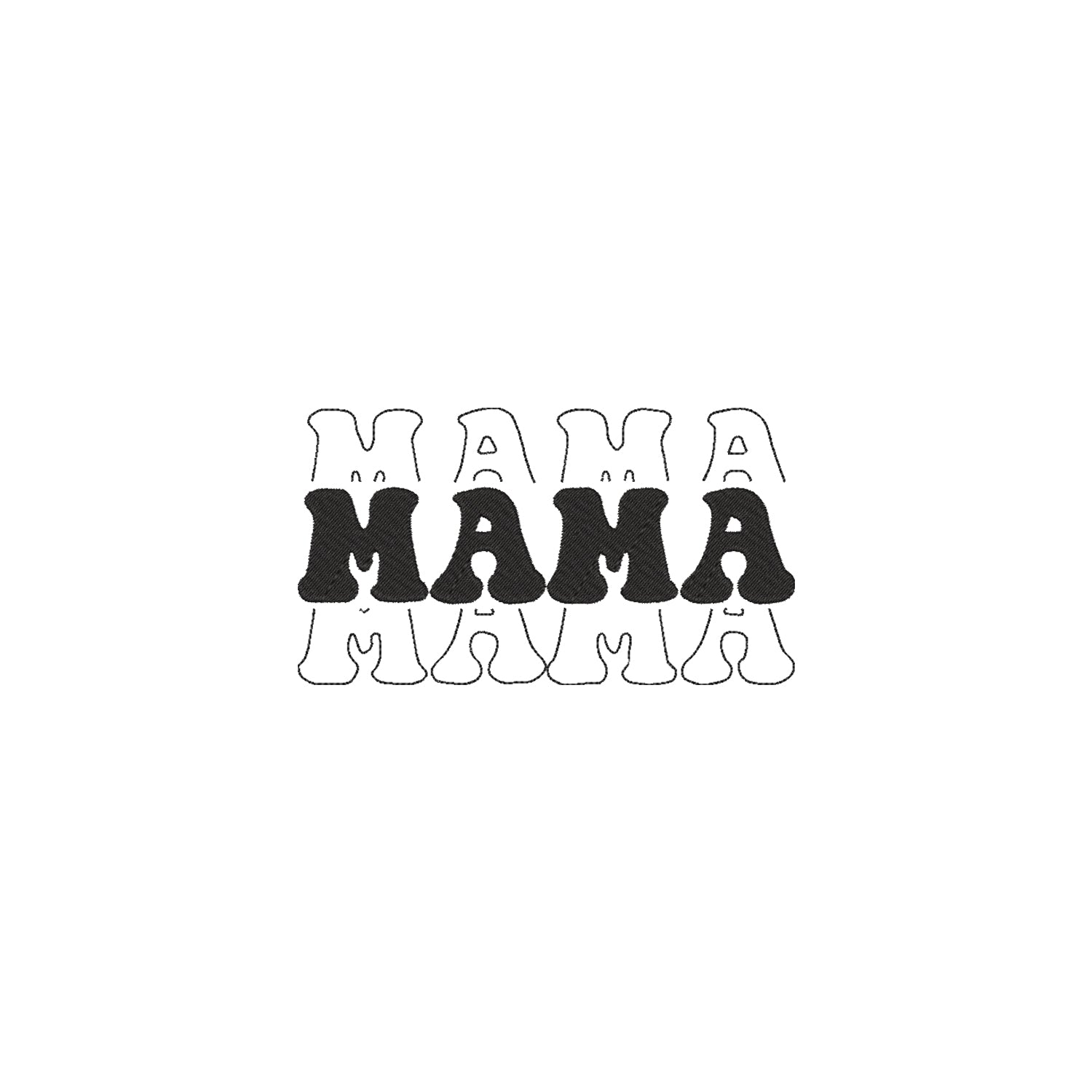 Koszulka Mama 2 – Haft komputerowy | Damska, Unisex, Oversize Haft z radości - nadruki i haft na odzieży Warszawa