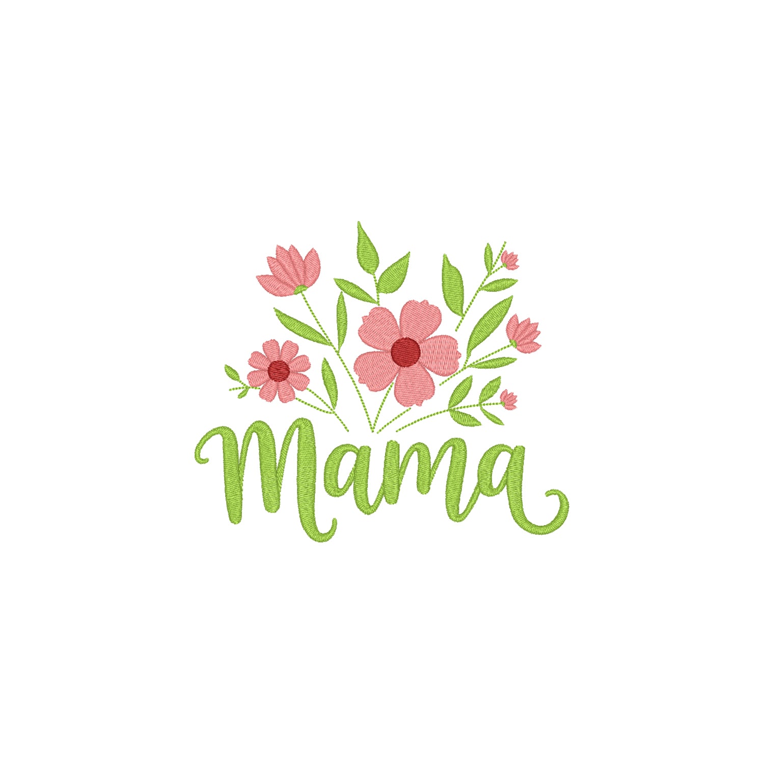 Koszulka Mama Flower 2 – Haft komputerowy | Damska, Unisex, Oversize Haft z radości - nadruki i haft na odzieży Warszawa
