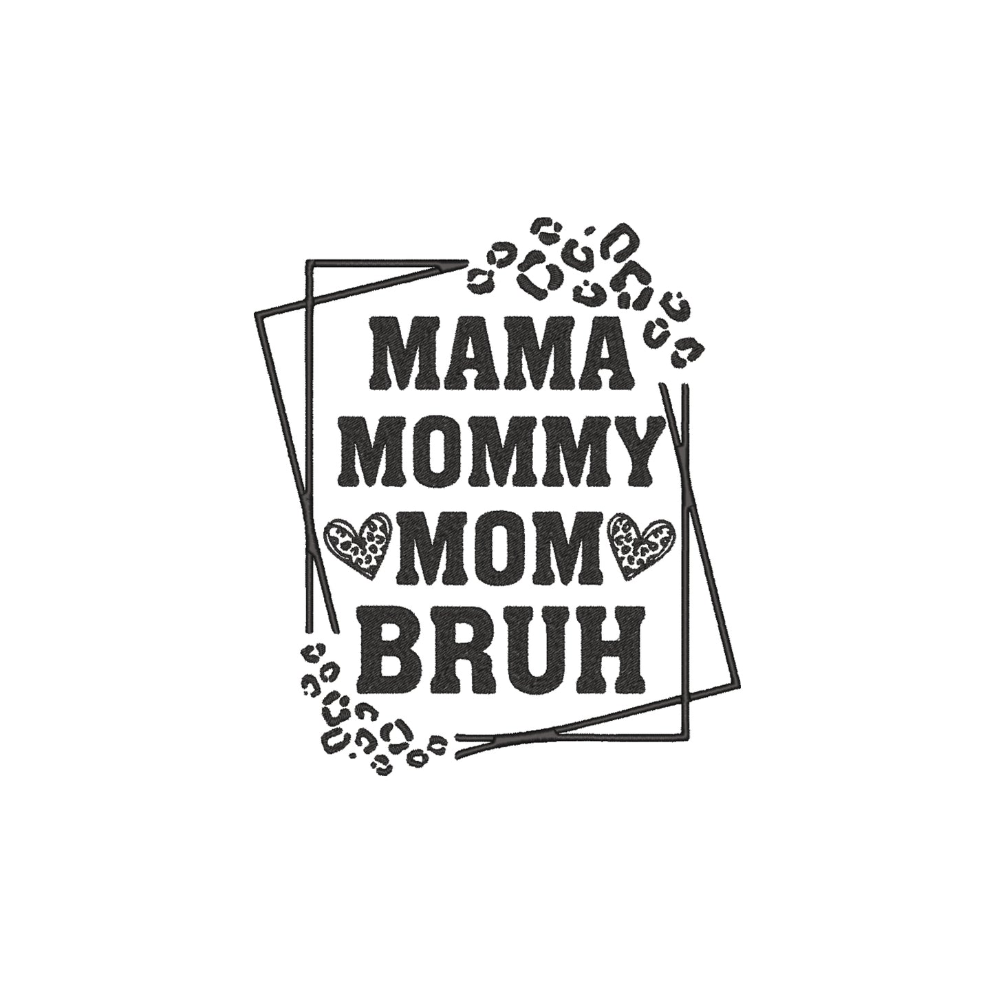 Koszulka Mama Mommy Mom Bruh – Haft komputerowy | Damska, Unisex, Oversize Haft z radości - nadruki i haft na odzieży Warszawa