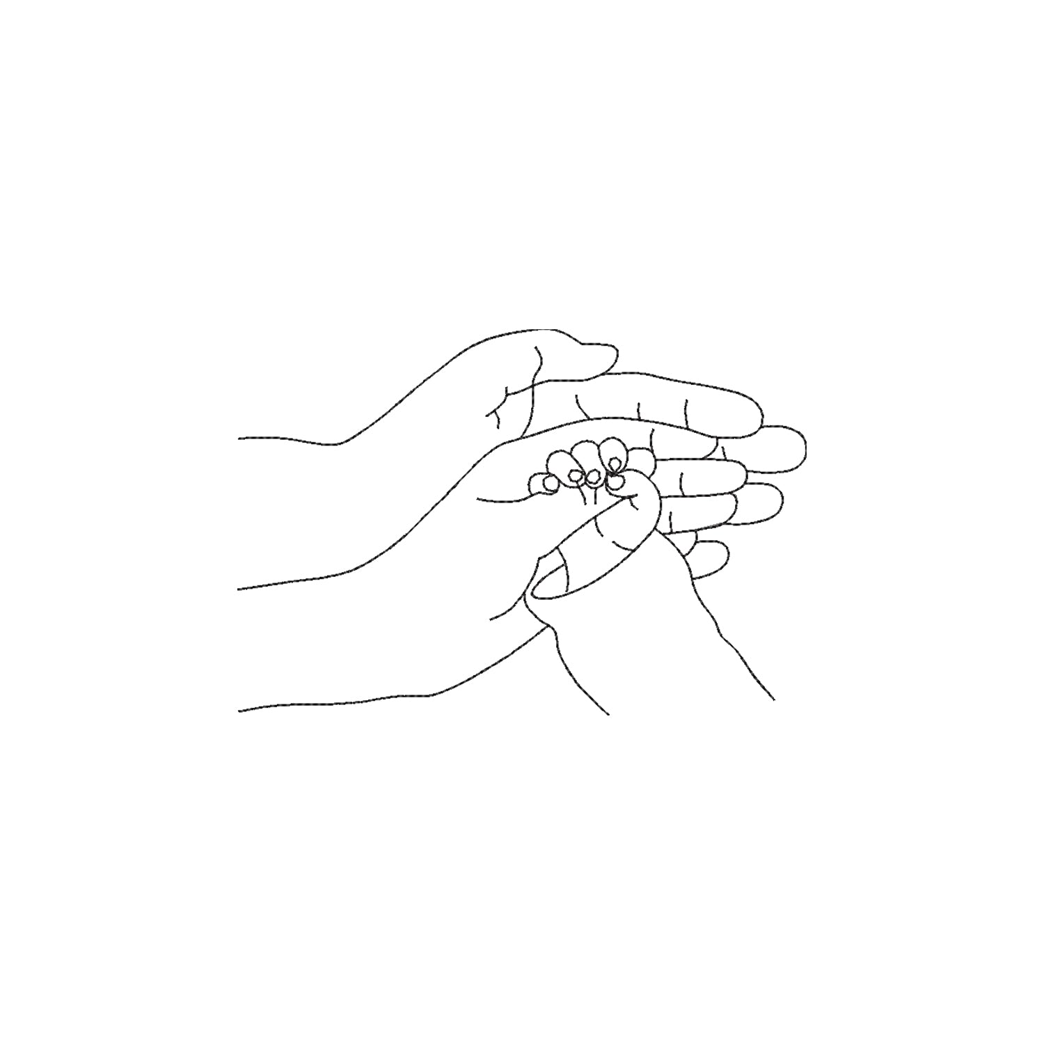 Koszulka z haftem “Mom Baby Hands Line Art Embroidery” – damska, unisex, oversize Haft z radości - nadruki i haft na odzieży Warszawa