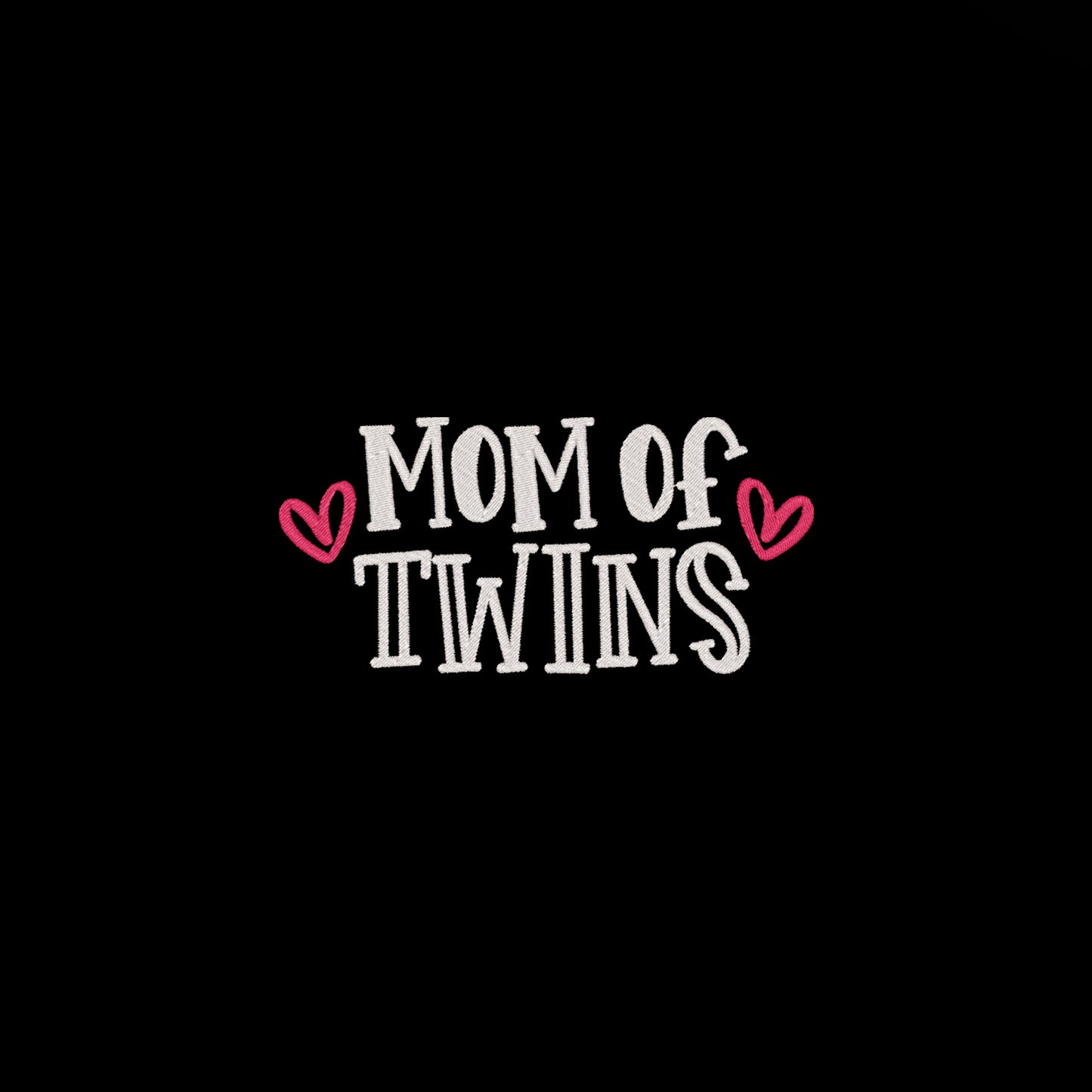 Koszulka haftowana „Mom of Twins” – damska, unisex, oversize, wyjątkowy haft komputerowy Haft z radości - nadruki i haft na odzieży Warszawa