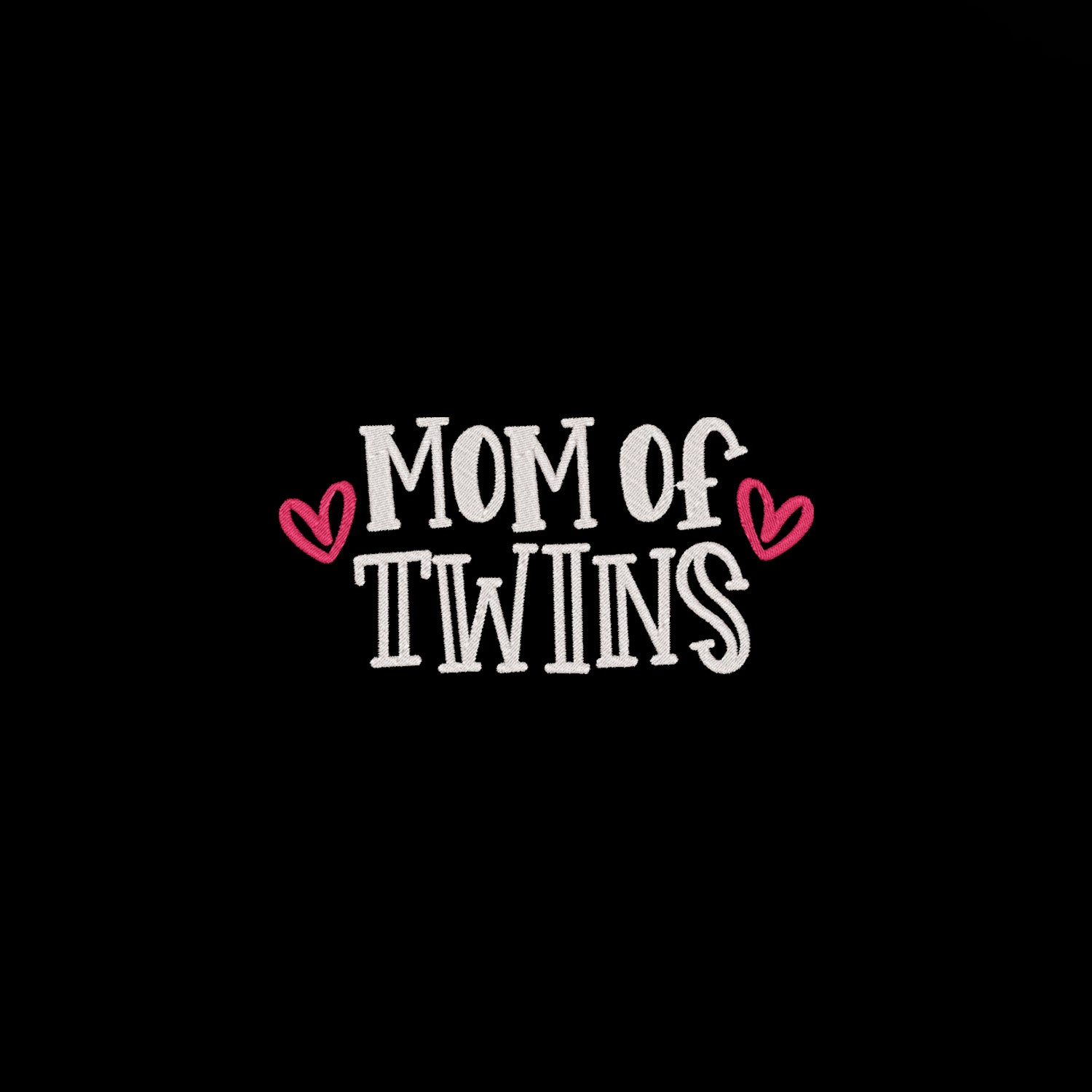Koszulka haftowana „Mom of Twins” – damska, unisex, oversize, wyjątkowy haft komputerowy Haft z radości - nadruki i haft na odzieży Warszawa