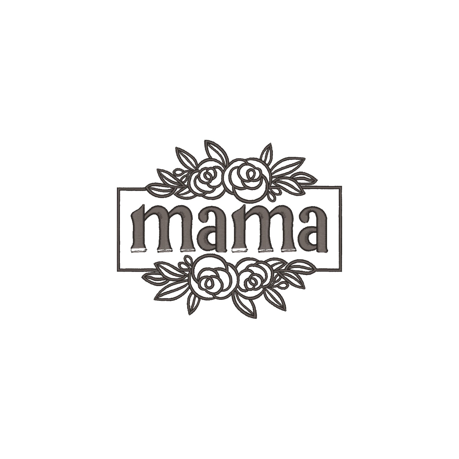 Koszulka haftowana „Retro Floral Mama” – damska, unisex, oversize | elegancki haft komputerowy Haft z radości - nadruki i haft na odzieży Warszawa
