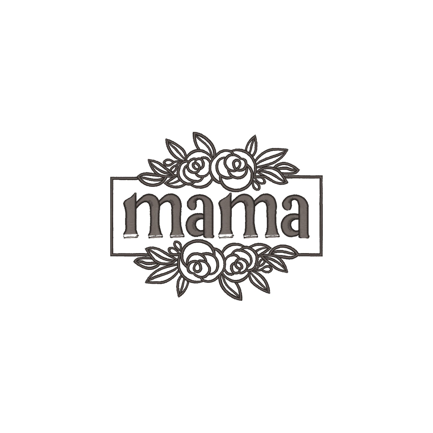 Koszulka haftowana „Retro Floral Mama” – damska, unisex, oversize | elegancki haft komputerowy Haft z radości - nadruki i haft na odzieży Warszawa