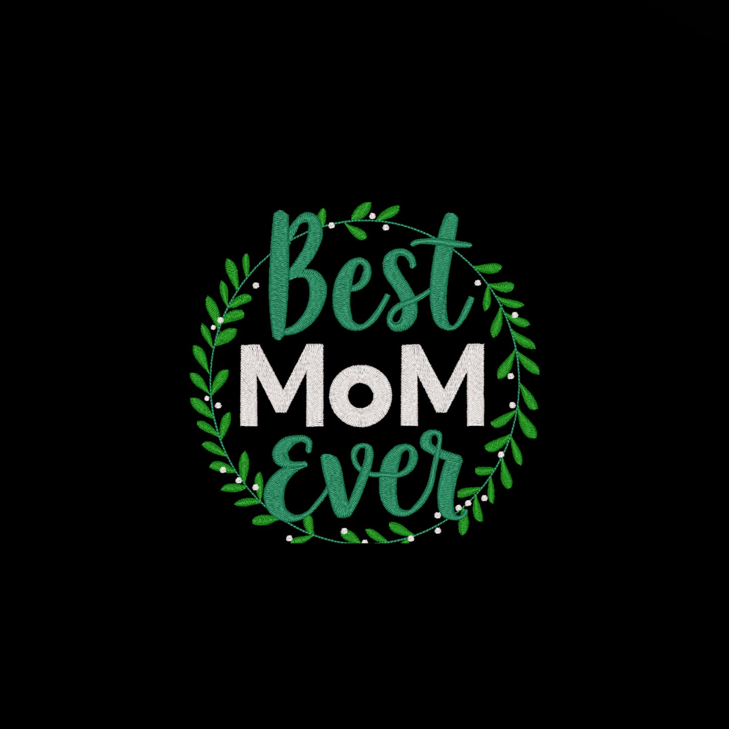 Bluza z haftem Best Mom Ever Flower Frame – stylowy prezent dla mamy Haft z radości - nadruki i haft na odzieży Warszawa