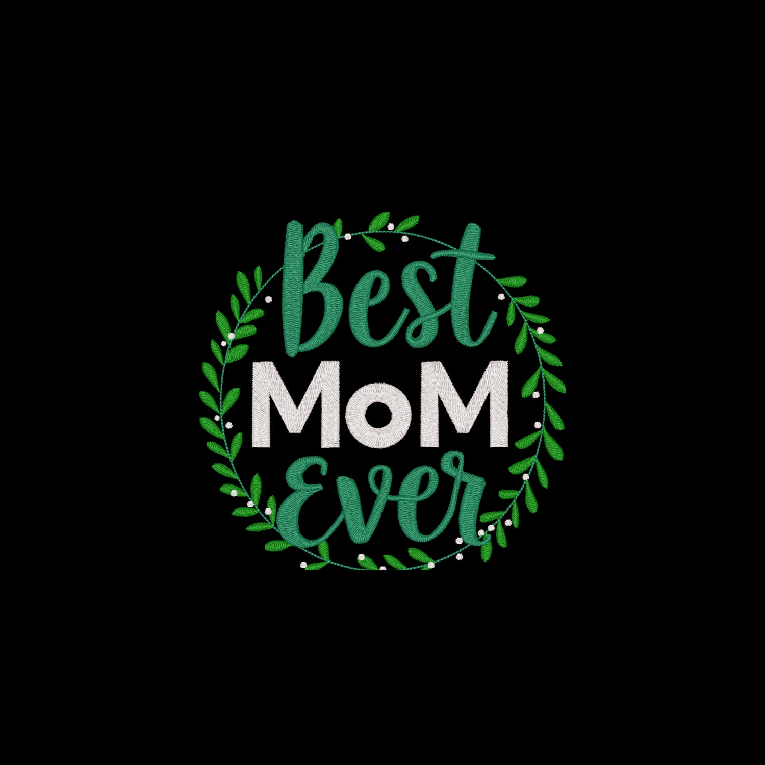 Bluza z haftem Best Mom Ever Flower Frame – stylowy prezent dla mamy Haft z radości - nadruki i haft na odzieży Warszawa