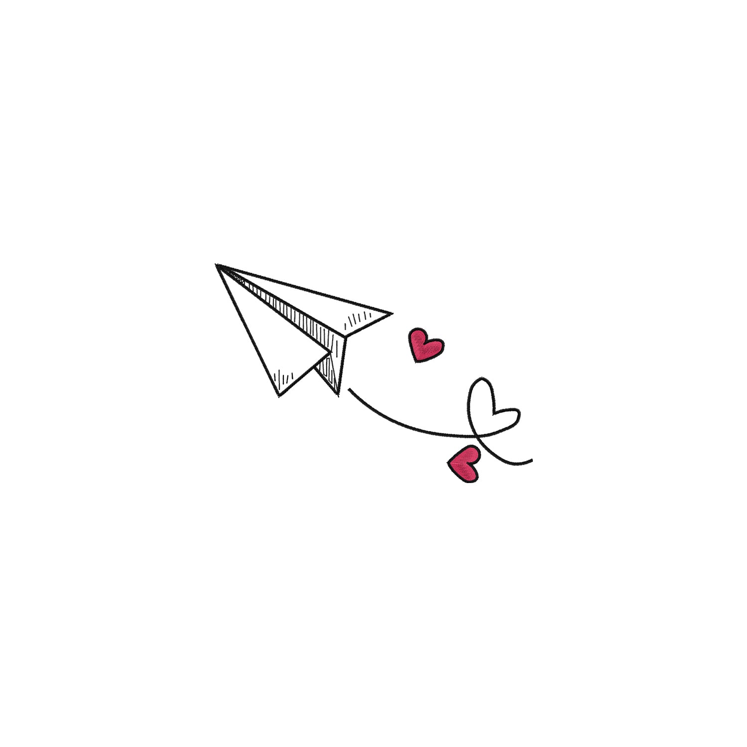 Koszulka z Haftem „Walentynkowy Liścik” – uroczy detal Haft z radości - nadruki i haft na odzieży Warszawa