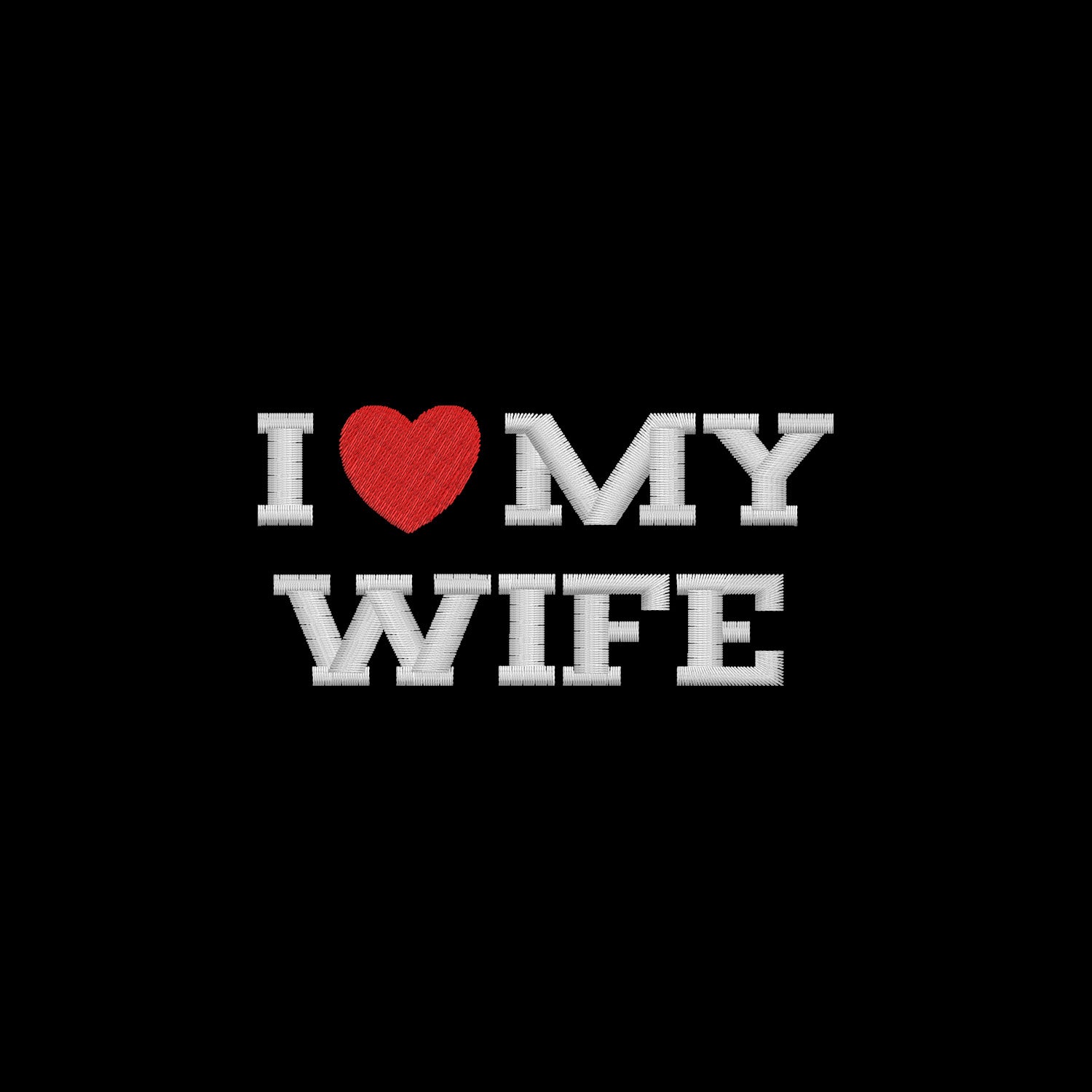 Koszulka I LOVE MY WIFE z haftem – unisex, damska lub oversize Haft z radości - nadruki i haft na odzieży Warszawa