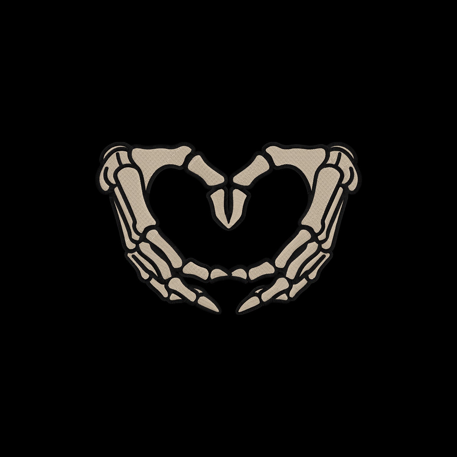 Koszulka z Haftem „Szkieletowe Serce” – wyrazisty styl Haft z radości - nadruki i haft na odzieży Warszawa