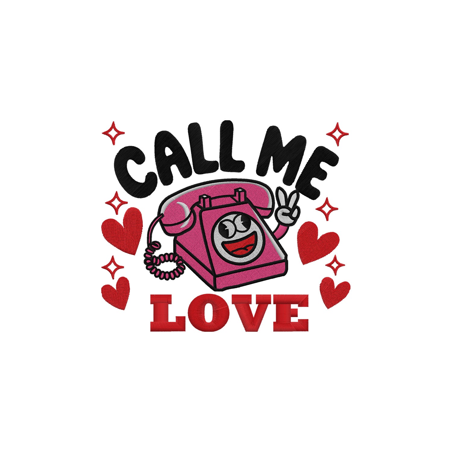 Bluza z Haftem „Call Me Love” – subtelne przesłanie Haft z radości - nadruki i haft na odzieży Warszawa