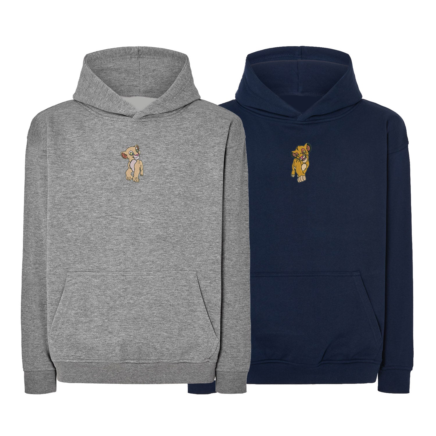 Zestaw 2 bluz oversize z haftem „Simba & Nala”  maczi & maczi
