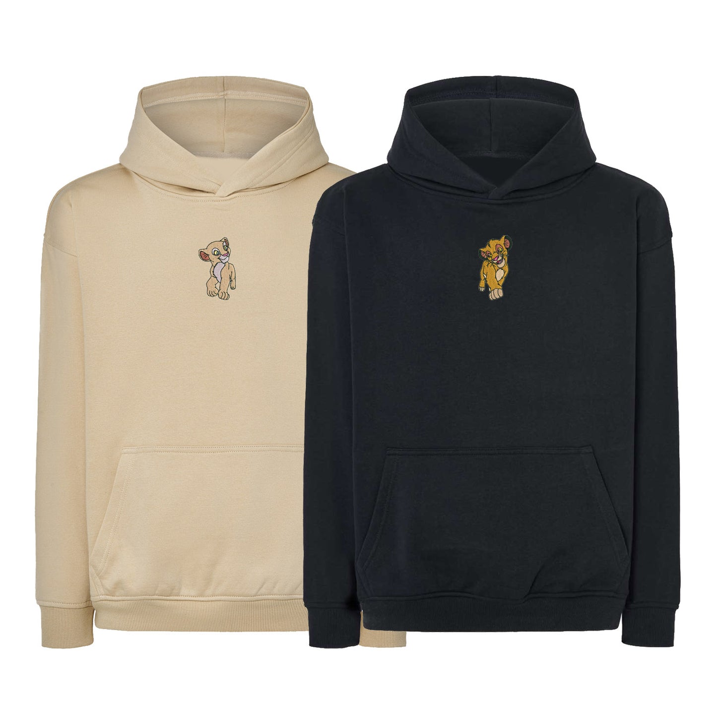 Zestaw 2 bluz oversize z haftem „Simba & Nala”  maczi & maczi