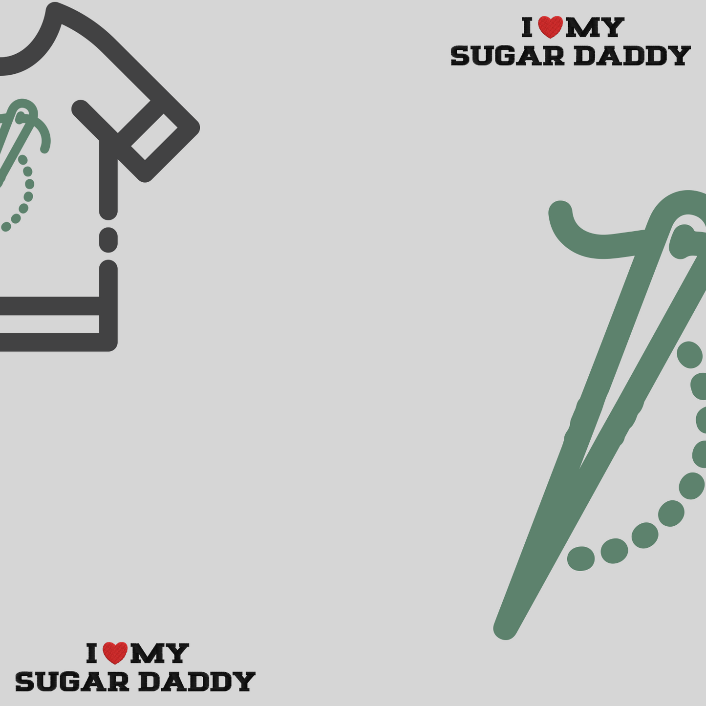 Bluza bez kaptura "I❤️ MY SUGAR DADDY"