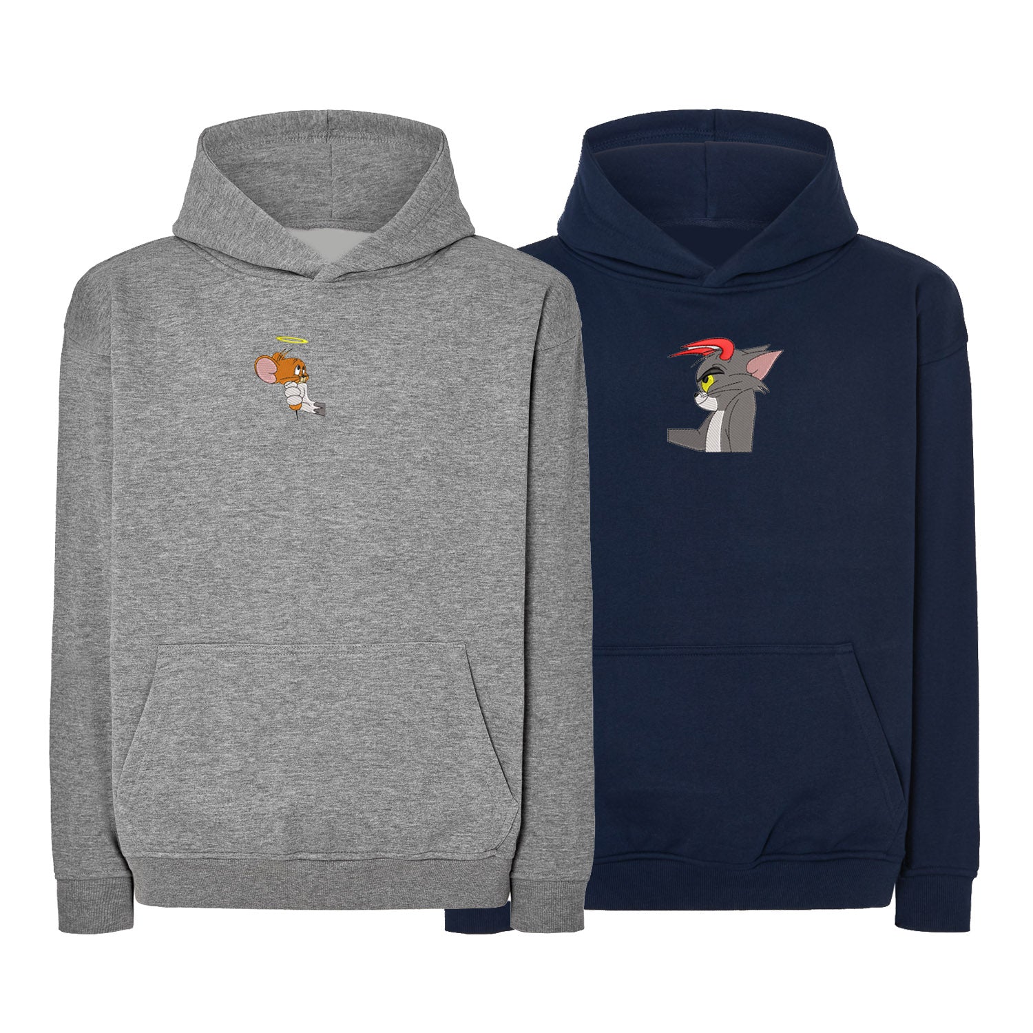 Zestaw 2 bluz oversize z haftem „Tom & Jerry” maczi & maczi