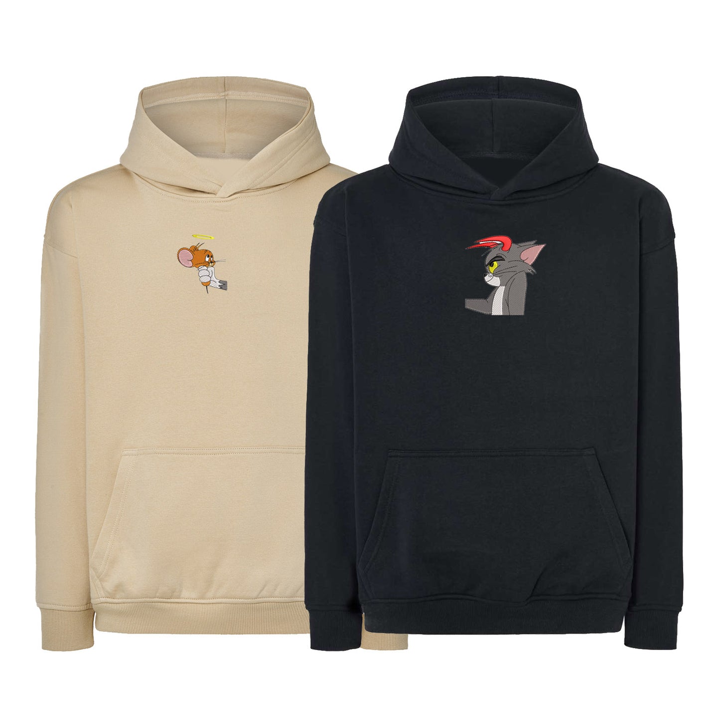 Zestaw 2 bluz oversize z haftem „Tom & Jerry” maczi & maczi