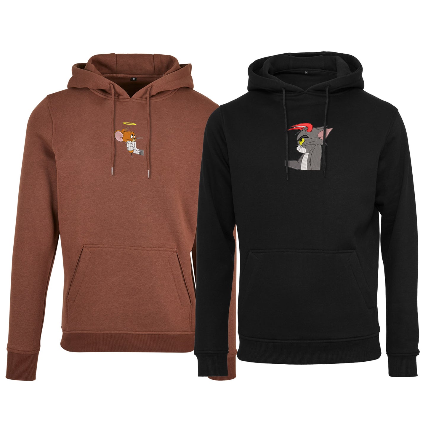 Zestaw 2 bluz z kapturem z haftem„Tom & Jerry” maczi & maczi