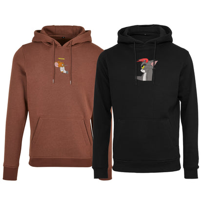 Zestaw 2 bluz z kapturem z haftem„Tom & Jerry” maczi & maczi