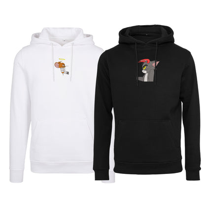 Zestaw 2 bluz z kapturem z haftem„Tom & Jerry” maczi & maczi