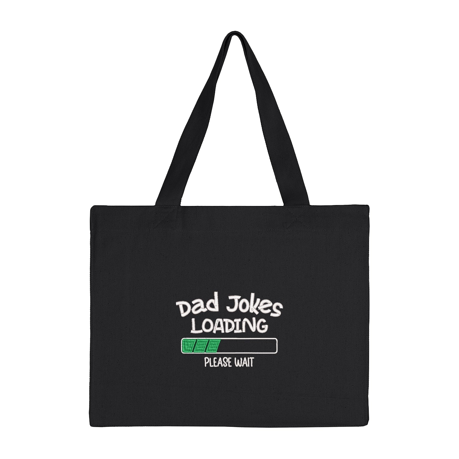 Torba bawełniana Dad Jokes Embroidery – śmieszny prezent z haftem dla taty Haft z radości