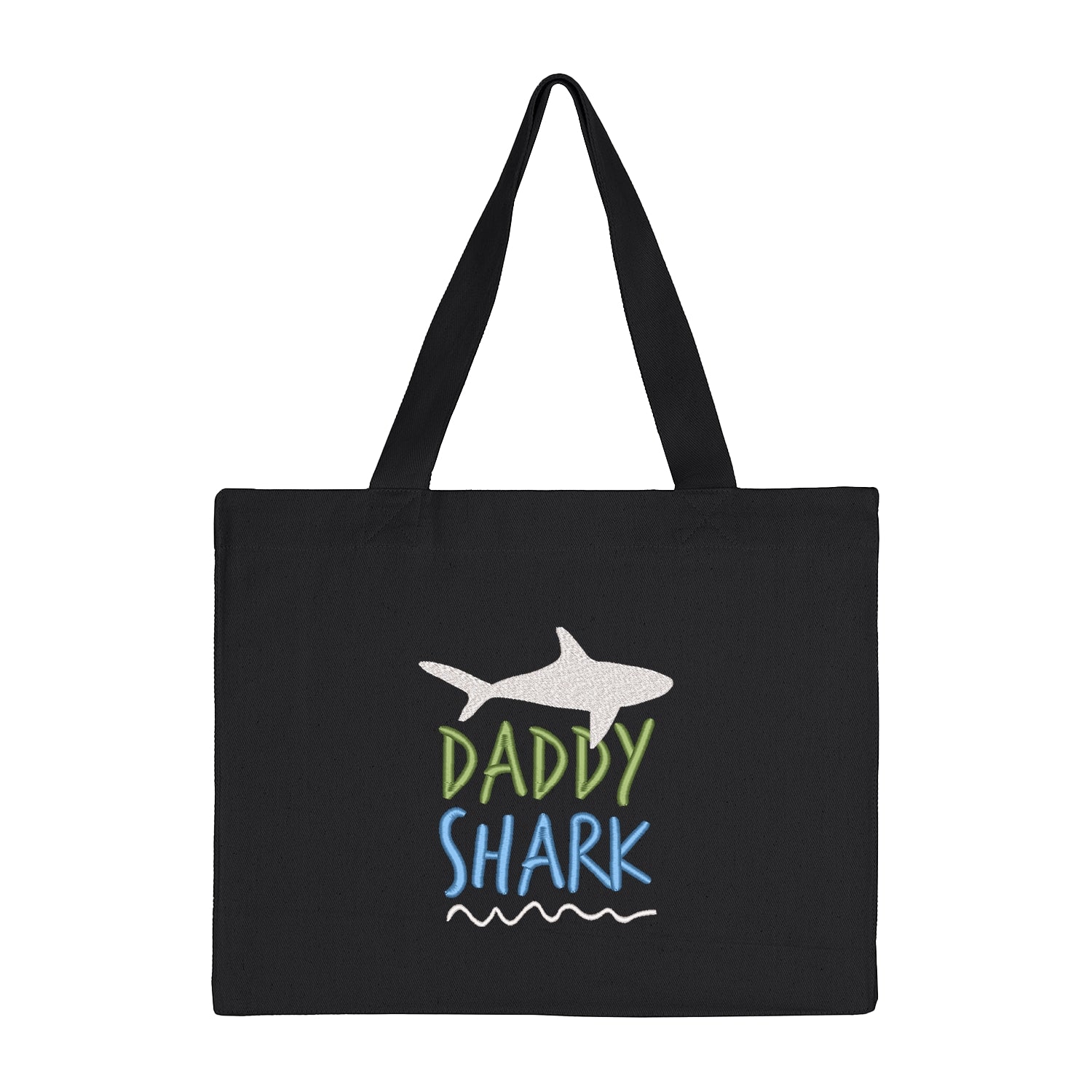 Torba bawełniana Daddy Shark – prezent dla taty z haftem komputerowym Haft z radości