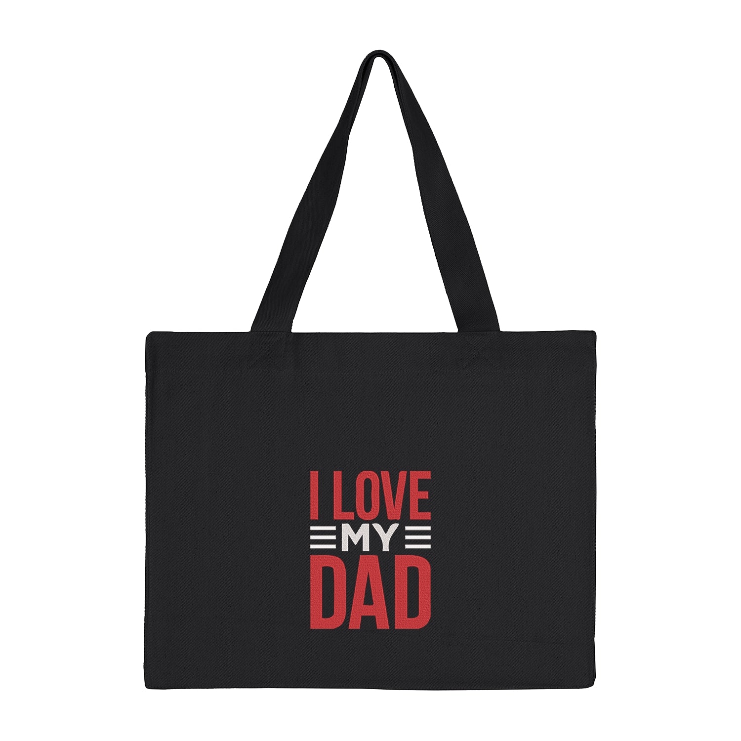 Torba bawełniana I Love My Dad 2 – prezent z haftem dla taty na Dzień Ojca Haft z radości