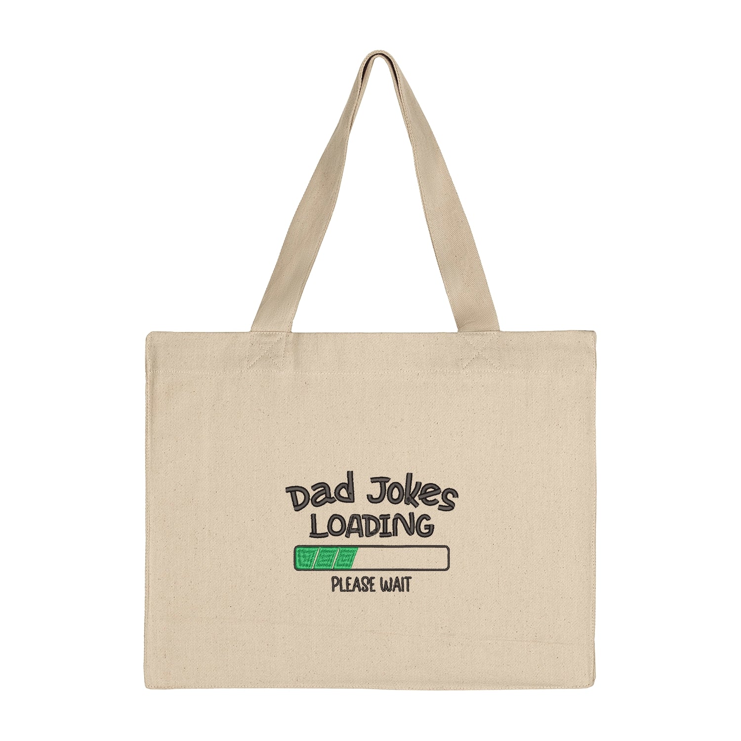Torba bawełniana Dad Jokes Embroidery – śmieszny prezent z haftem dla taty