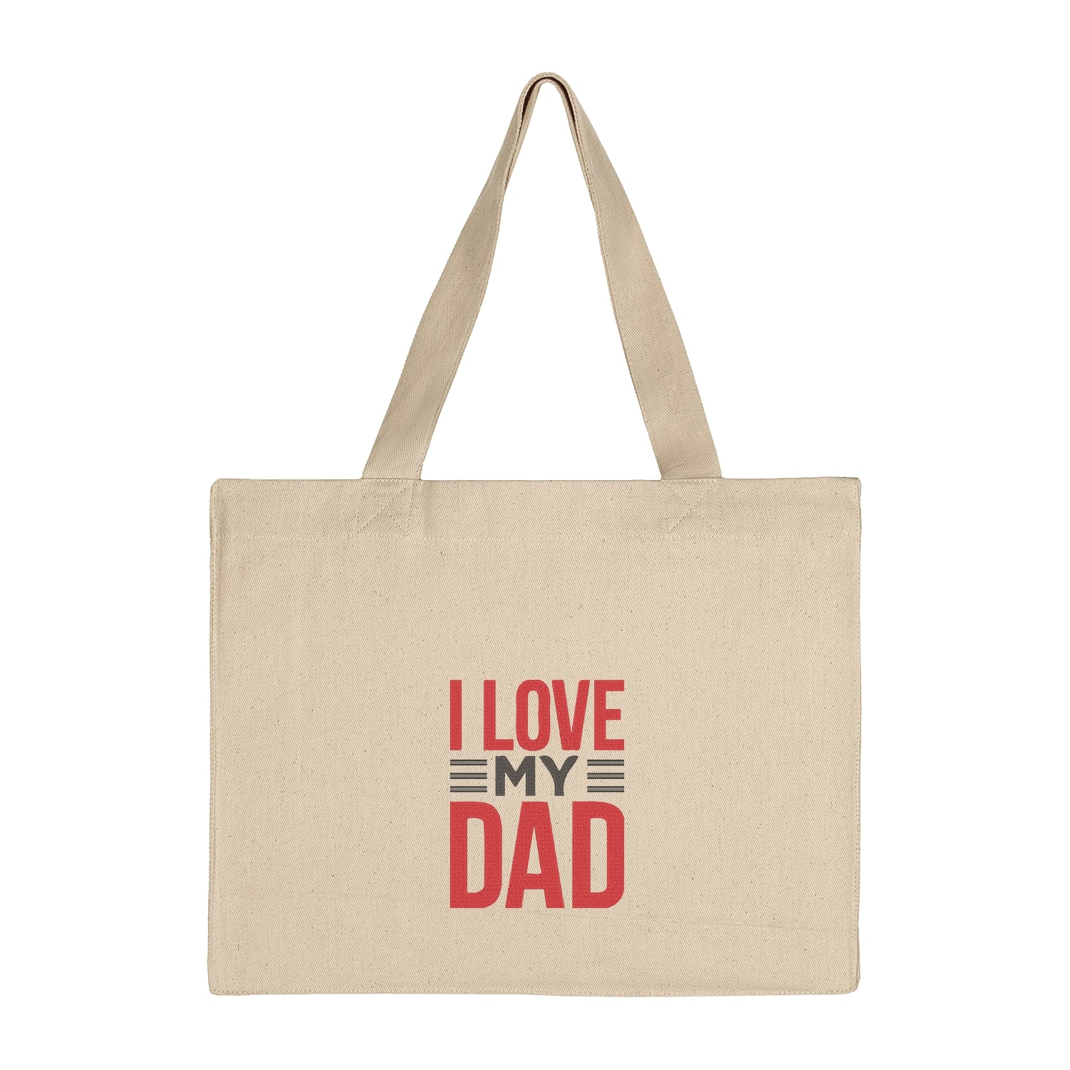 Torba bawełniana I Love My Dad 2 – prezent z haftem dla taty na Dzień Ojca