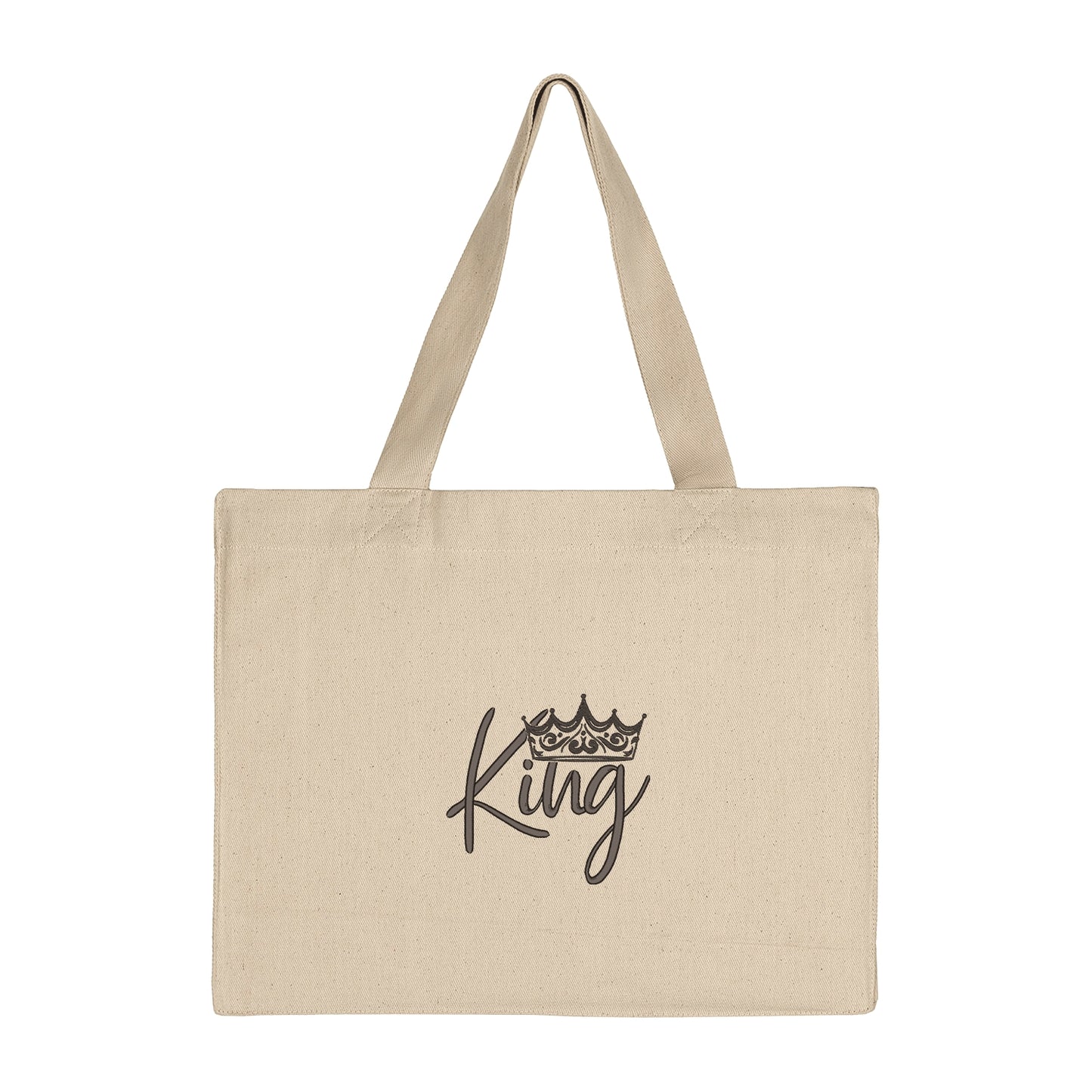 Torba bawełniana King Crown – elegancki haft dla taty, prezent z koroną