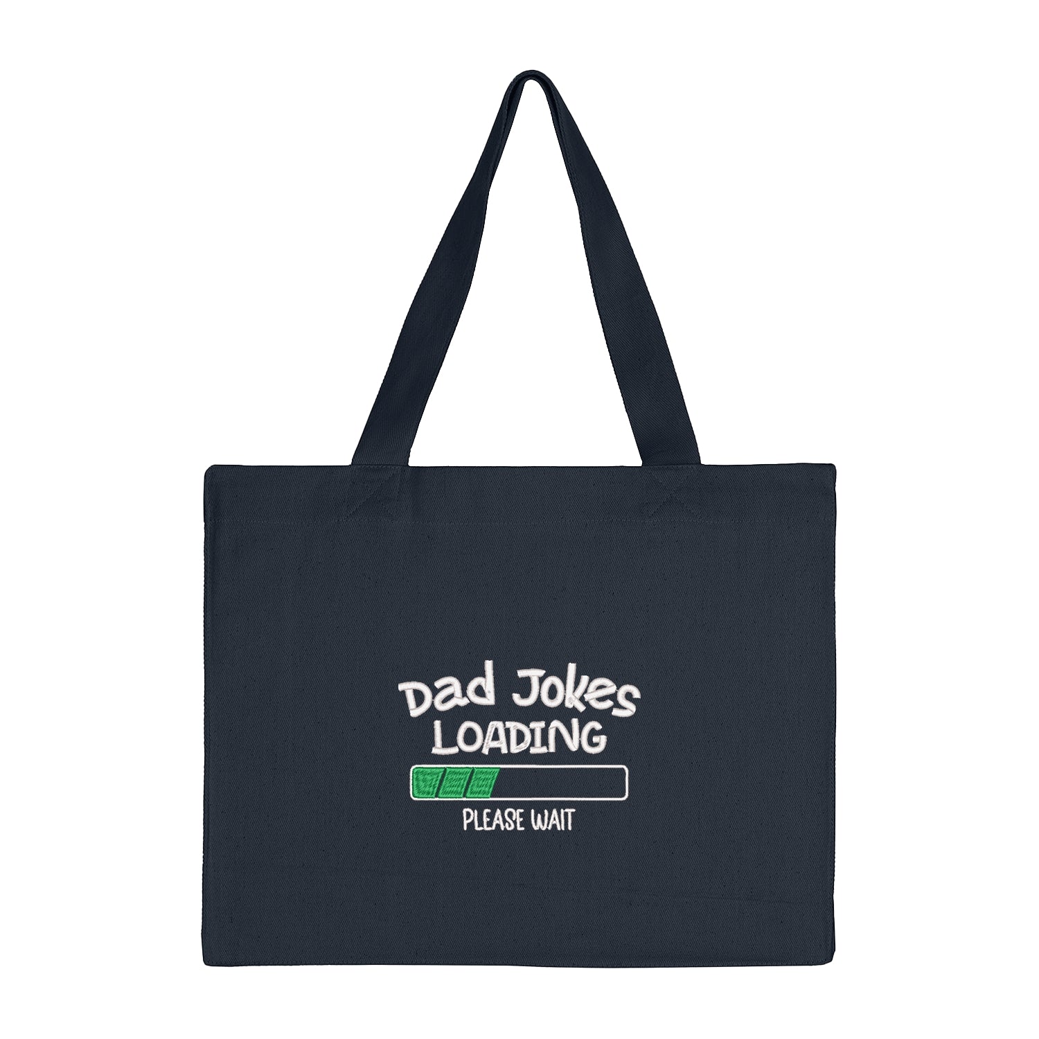 Torba bawełniana Dad Jokes Embroidery – śmieszny prezent z haftem dla taty Haft z radości