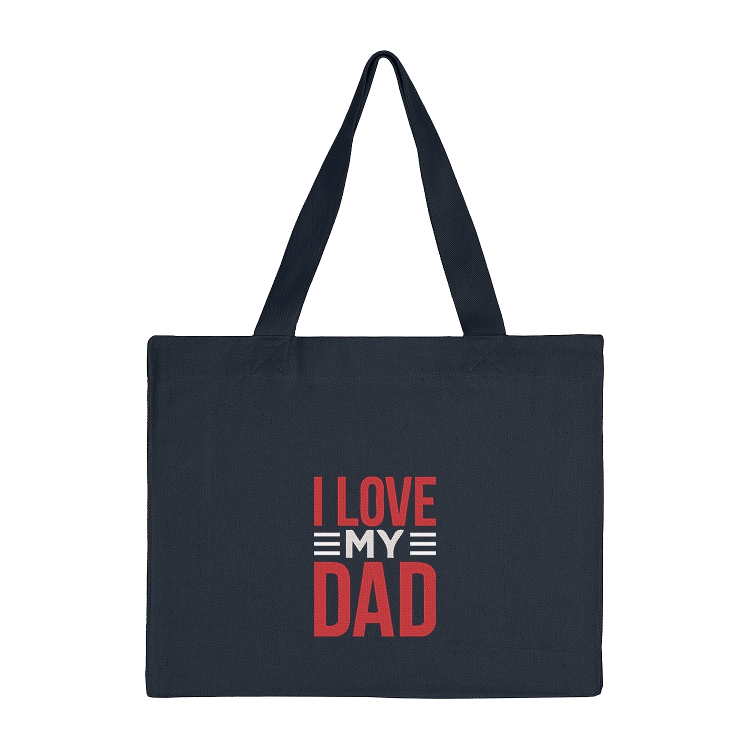Torba bawełniana I Love My Dad 2 – prezent z haftem dla taty na Dzień Ojca Haft z radości