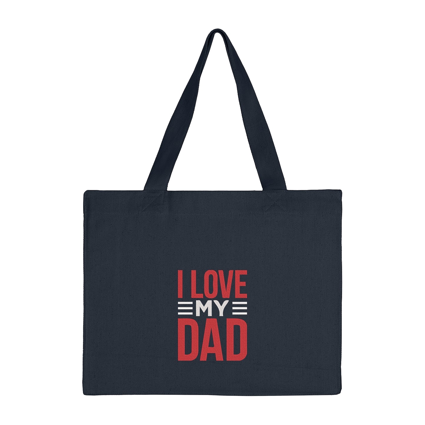 Torba bawełniana I Love My Dad 2 – prezent z haftem dla taty na Dzień Ojca