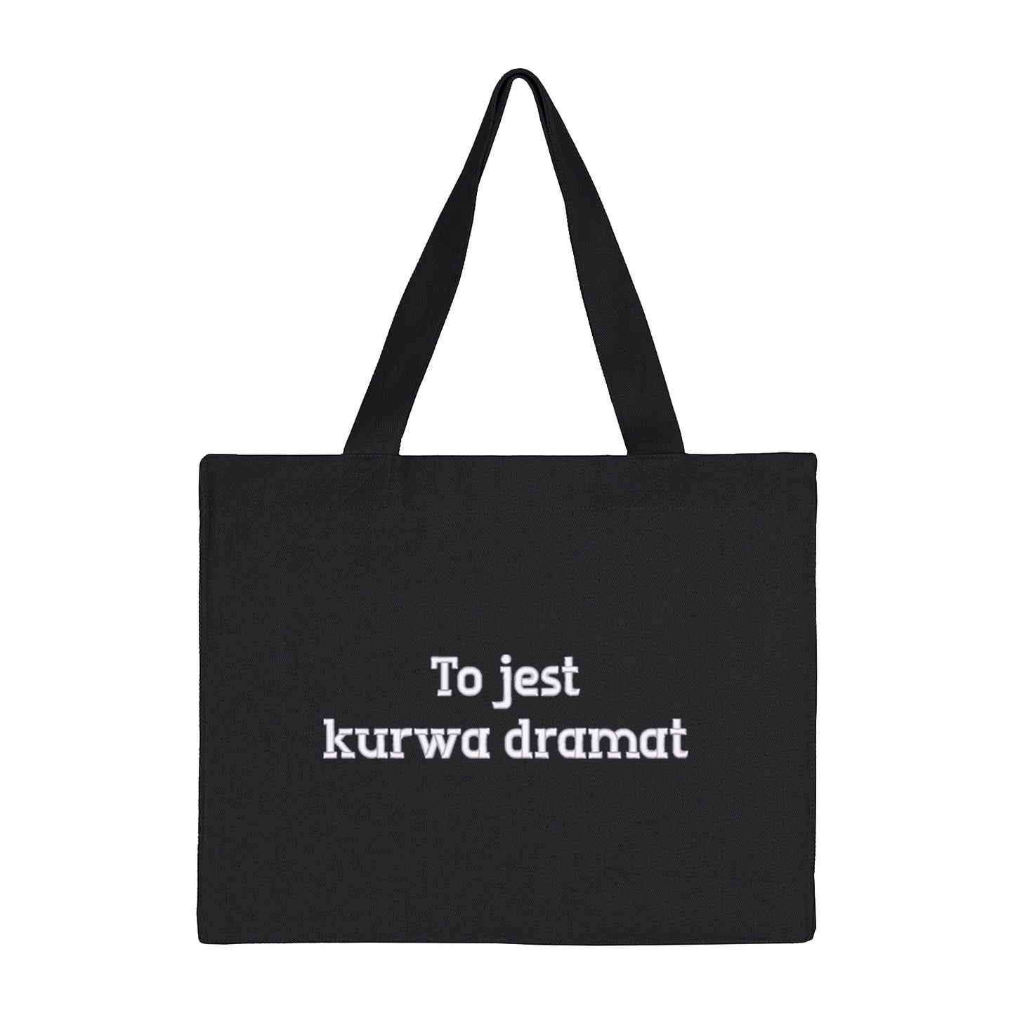 Torba bawełniana „To jest k***a dramat” BEZ CENZURY– Haft 3D, Styl i Życiowy Sarkazm