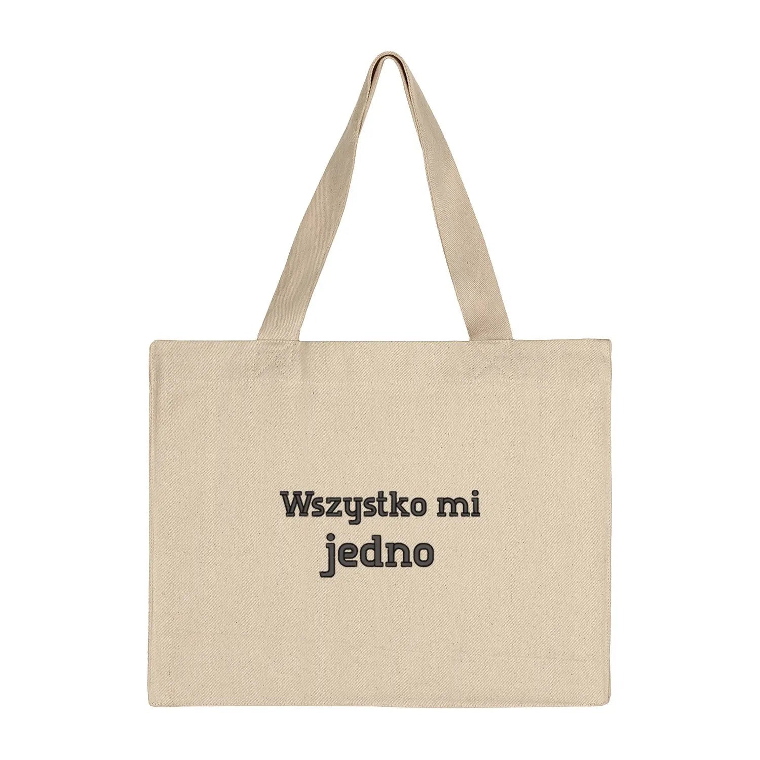 Torba bawełniana „Wszystko mi jedno” – Haft 3D, Luz i Styl Haft z radości
