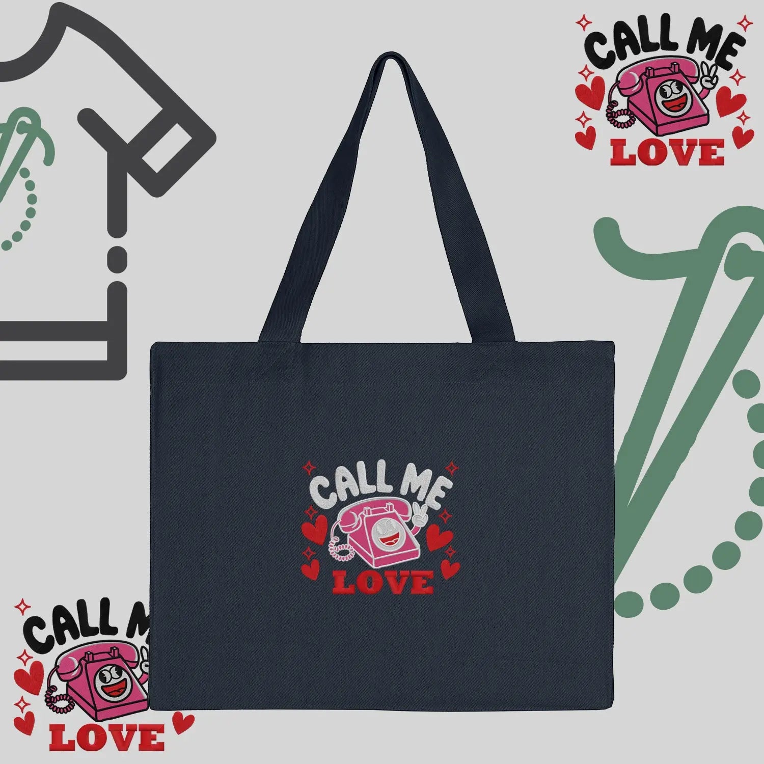 Torba bawełniana "Call Me Love" Haft z radości