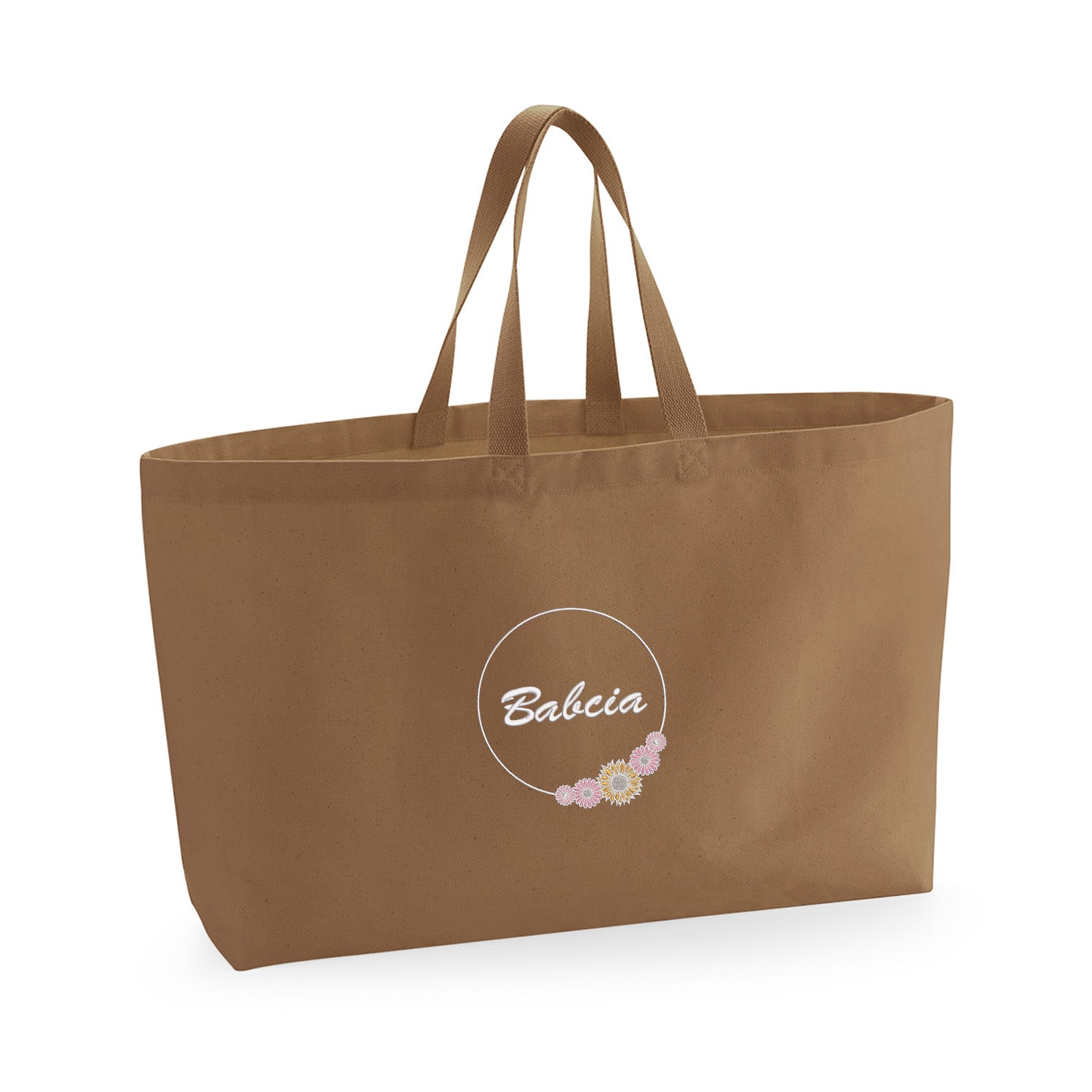 Babcia – haftowana torba z kwiatowym motywem dla Babci Haft z radości