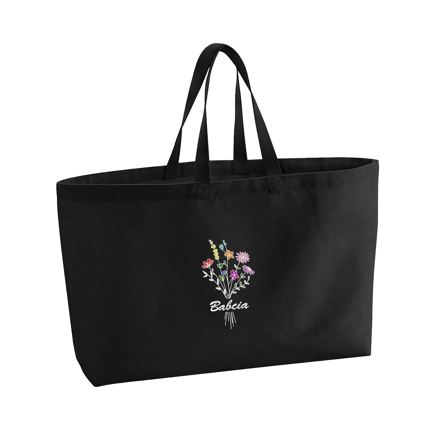 Torba „Babcia” – haftowany bukiet kwiatów Haft z radości