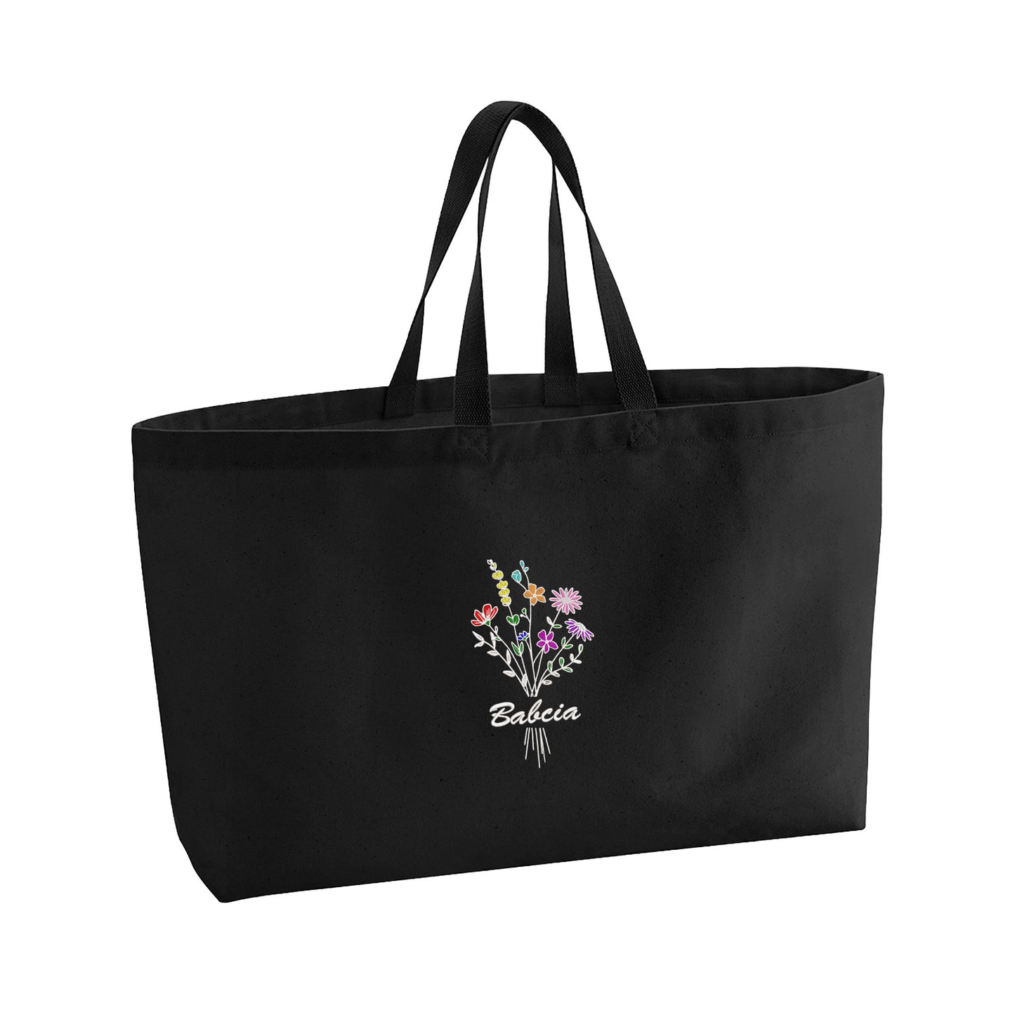 Torba „Babcia” – haftowany bukiet kwiatów Haft z radości