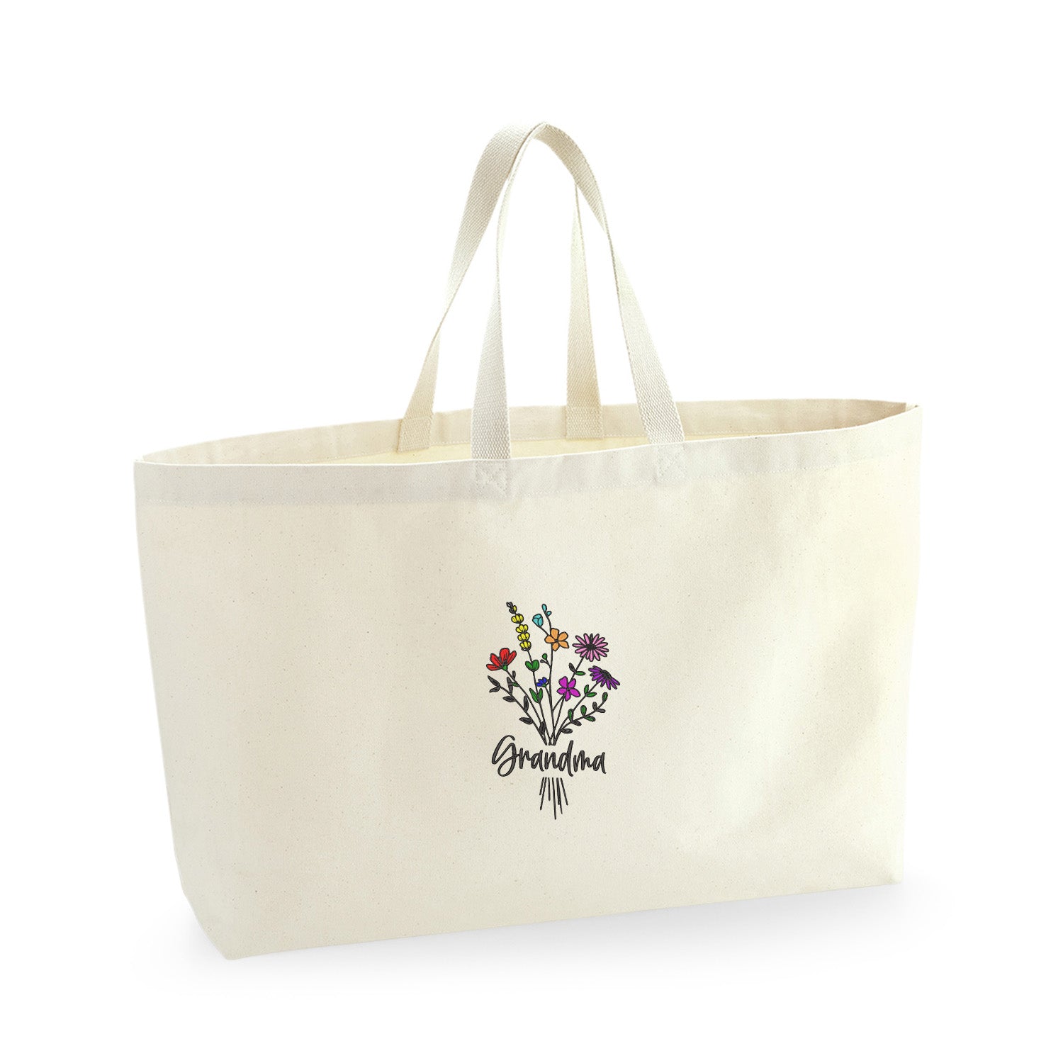 Grandma Floral – haftowana torba z kwiatowym motywem Haft z radości