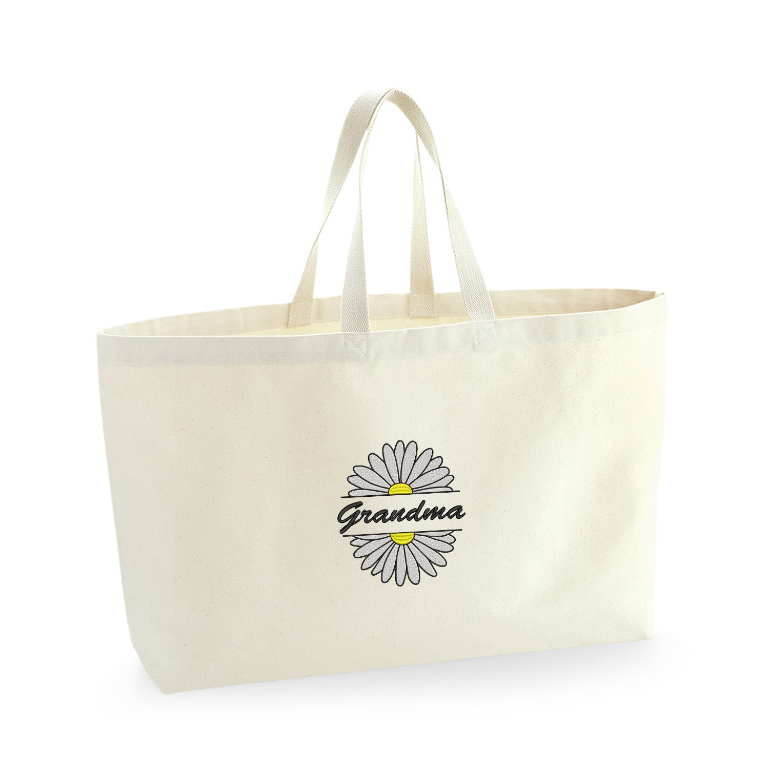 Grandma Flower – haftowana torba z kwiatowym motywem dla Babci Haft z radości