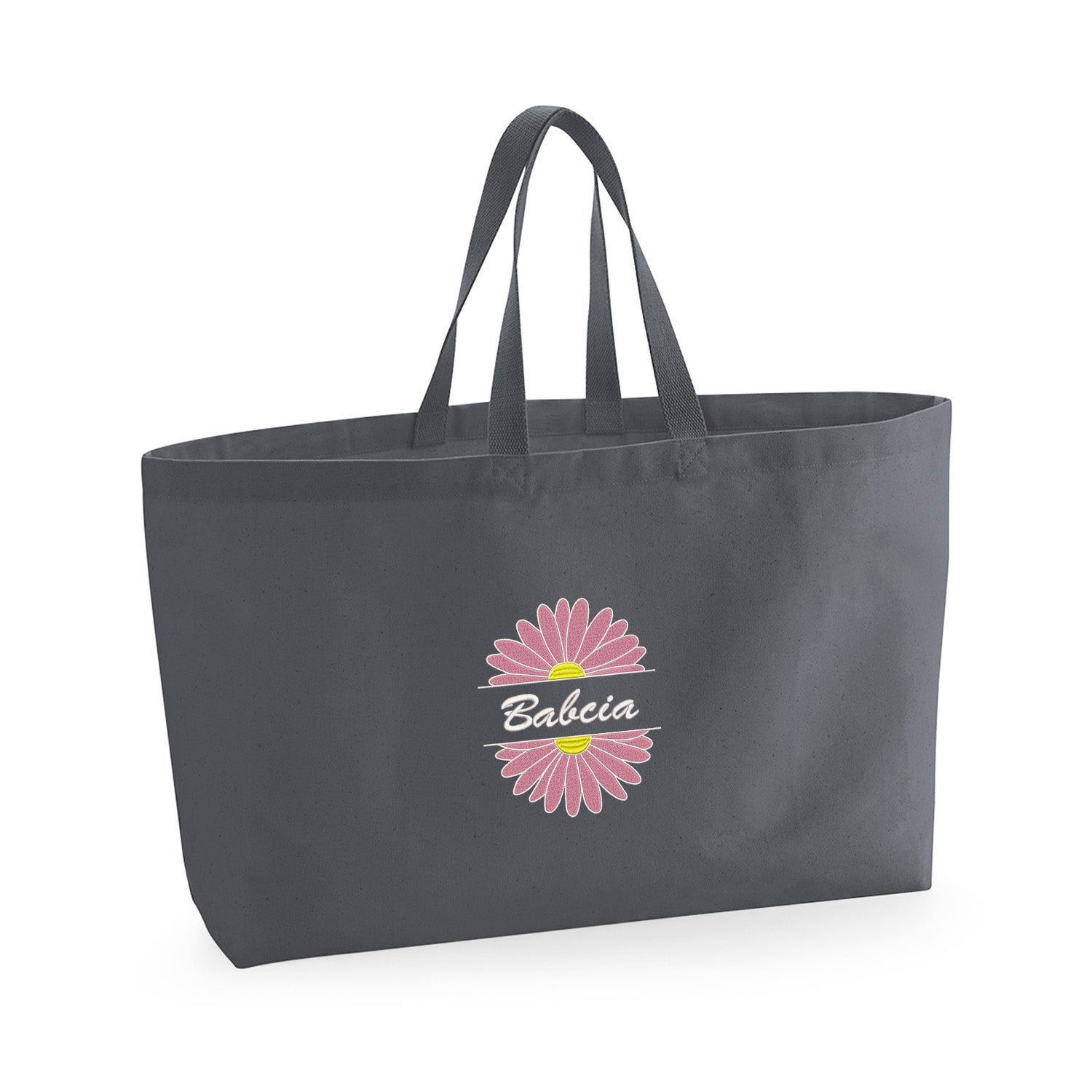 Babcia – haftowana torba z kwiatowym motywem dla Babci Haft z radości